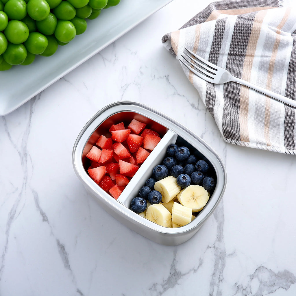 Food Container, Reusable Insulated Stainless Steel, Rectangular, 33 Oz, Ideal Use for Workday Meals and Travel to Keep Meals Hot or Cold